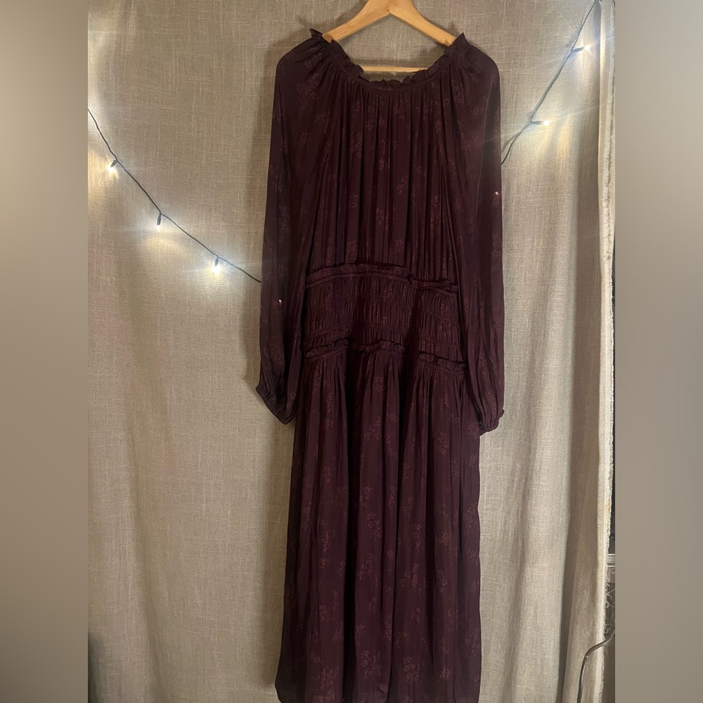Current Air plum floral midi dress